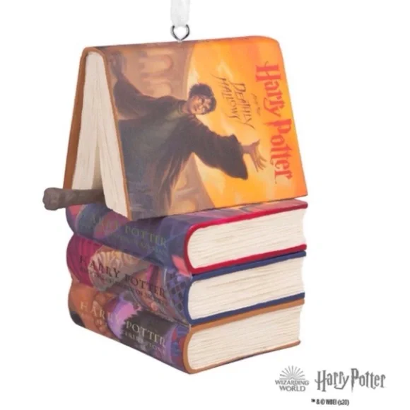 Hallmark Harry Potter Stacked Books with Wand Christmas Ornament (NWT) - Picture 3 of 11